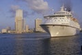 The cruise ship Royal Majesty, in the harbor of Miami, Florida