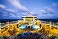 Cruise ship sailing in the Caribbean Royalty Free Stock Photo