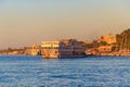 Cruise ship sailing on Nile river, Egypt Royalty Free Stock Photo