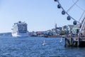 Cruise Ship sailing from Seattle on the Puget Sound, Seattle, Washington Royalty Free Stock Photo