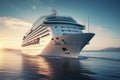 Cruise Ship in the Sea Royalty Free Stock Photo