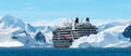 Cruise ship Seabourn Pursuit in Hanusse Bay, Antarctica Royalty Free Stock Photo