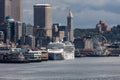 Cruise Ship in Seattle Royalty Free Stock Photo