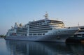 Cruise ship Silver Muse at the Port of Los Angeles, California Cruise Terminal. Royalty Free Stock Photo