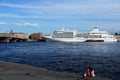 Cruise ship Silver Whisper in St. Petersburg, Russia