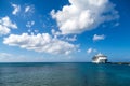 Cruise Ship on St Croix Horizon Royalty Free Stock Photo