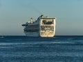 Cruise ship Star Princess leaving the Port of Los Angeles, beginning an ocean voyage.