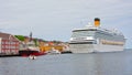 Cruise ship in Stavanger town harbour