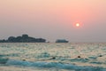 Cruise Ship And The Sunrise