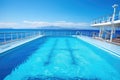 cruise ship swimming pool with clear blue water Royalty Free Stock Photo