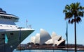 Cruise ship in Sydney Harbour, Australia Royalty Free Stock Photo