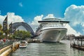 Cruise ship in Sydney Harbour Royalty Free Stock Photo