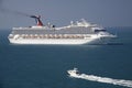 Cruise Ship and Tender in Belize Royalty Free Stock Photo