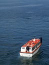 Cruise ship tender at sea Royalty Free Stock Photo