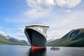 Cruise Ship with Tenders Royalty Free Stock Photo
