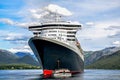 Cruise Ship with Tenders Royalty Free Stock Photo