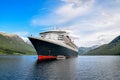 Cruise Ship with Tenders Royalty Free Stock Photo