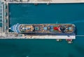 Cruise ship top view, Nassau, Bahamas