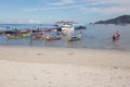 Cruise ship tourists debarking on Patong Beach