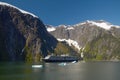 Cruise Ship at Tracy Arm Fjords in Alaska, United States Royalty Free Stock Photo