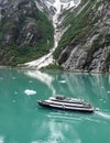 Cruise Ship in Tracy Arm Royalty Free Stock Photo