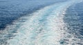 Cruise ship trails in open sea Royalty Free Stock Photo