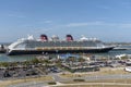 Cruise ship underway. Port Canaveral, Florida, USA Royalty Free Stock Photo