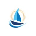 Cruise ship vector icon illustration design