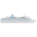 Cruise ship vector travel luxury sea boat illustration Royalty Free Stock Photo