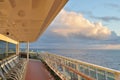 cruise ship view on ocean empty sunset sunrise Royalty Free Stock Photo