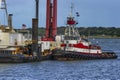 Cruise Ship Views leaving Jaxport, Florida in Jacksonville Royalty Free Stock Photo