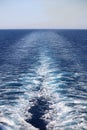 Cruise ship wake Royalty Free Stock Photo
