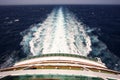 Cruise ship wake on the sea Royalty Free Stock Photo