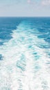 Cruise ship wake or trail on ocean surface Royalty Free Stock Photo