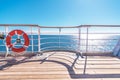 Cruise Ship Wooden Deck Royalty Free Stock Photo