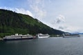 Cruise Ships in Alaska Royalty Free Stock Photo