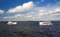 The cruise ships on the Amazon River Royalty Free Stock Photo