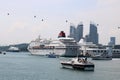 Cruise ships and cable car, Singapore harbor
