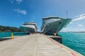 Cruise ships in the caribbean port of Road Town, Tortola, British Virgin Islands Royalty Free Stock Photo