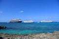 Cruise Ships in Cayman Islands Royalty Free Stock Photo