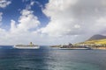 Cruise ships Costa Magica and Celebrity Cruises docked in the port of Basseterre