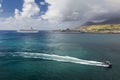 Cruise ships Costa Magica and Celebrity Cruises docked in the port of Basseterre