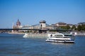 Cruise ships on Danube river in Budapest Royalty Free Stock Photo