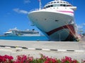 Cruise Ships docked in Harbour Royalty Free Stock Photo