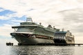 Cruise ships docking in the Caribbean. Fort de France, Martinique, 2019