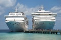 Cruise Ships In Grand Turk Island Royalty Free Stock Photo