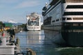 Cruise Ships In Juneau, Alaska Royalty Free Stock Photo