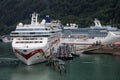 Cruise Ships in Juneau Royalty Free Stock Photo