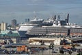 Cruise ships moored in Port Everglades