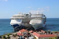 Cruise ships MS Royal Princess and MSC Fantasia in St. George`s, Grenada